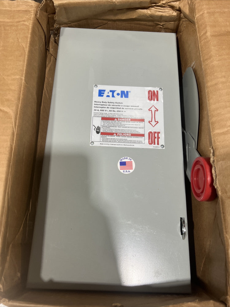 Eaton DH361UGKN Heavy Duty Safety Switch 30A Nos Surplus