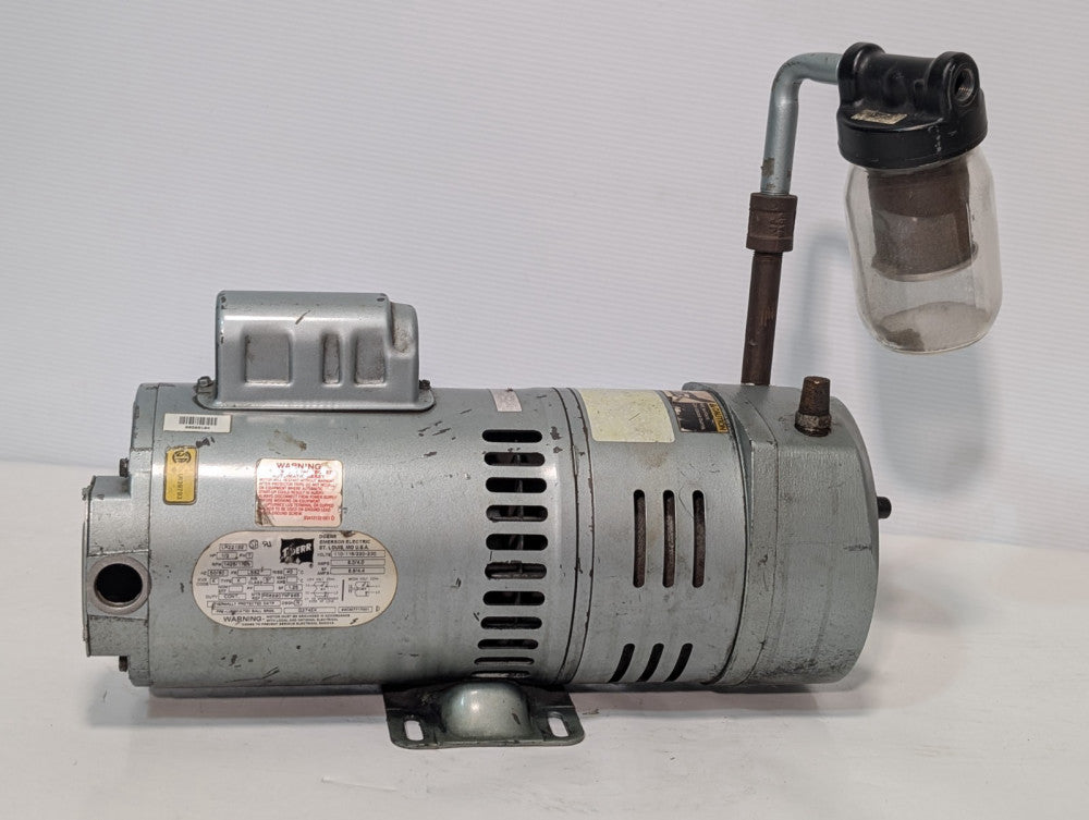 Doerr Emerson Electric LR22132 1/2HP motor w/ GAST 0823-V1520-G274X vacuum pump