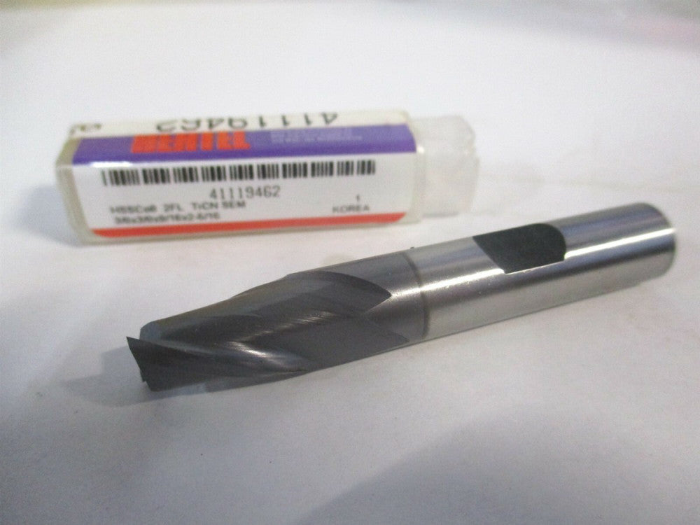 (E7030024) 3/8" x 9/16" x 3/8" x 2-5/16" OAL Cobalt 2 Flute Square End Mill 