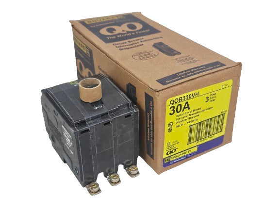 Square D QOB330VH 30A 22KAIC @ 240V 3-Pole Circuit Breaker (60 Available)