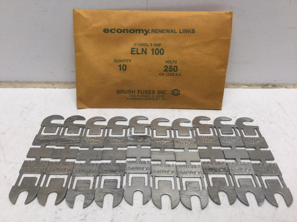 Economy ELN 100 RENEWAL LINK, Fuse, 100 AMP 250V (LOT of 10)