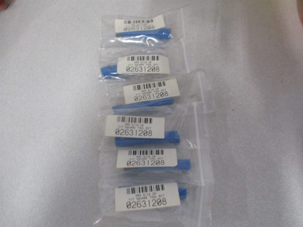 (383-0026) 5/16" x 5/16″ Square Shoulder Turning Single Point Tool Bit - Qty 6