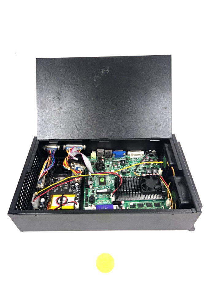 UNBRANDED BLACK METAL CASE W/ BRACKET, COVER, AND CPU BOARDS ***NO KEYS
