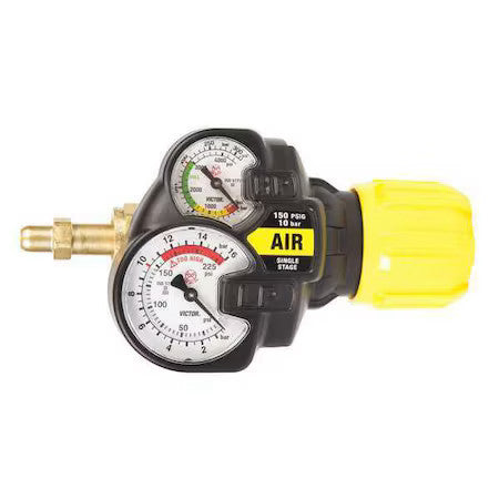 Victor 0781-3613 Gas Regulator, Breathing Air, Single Stage, 0.965"-14 Inlet,