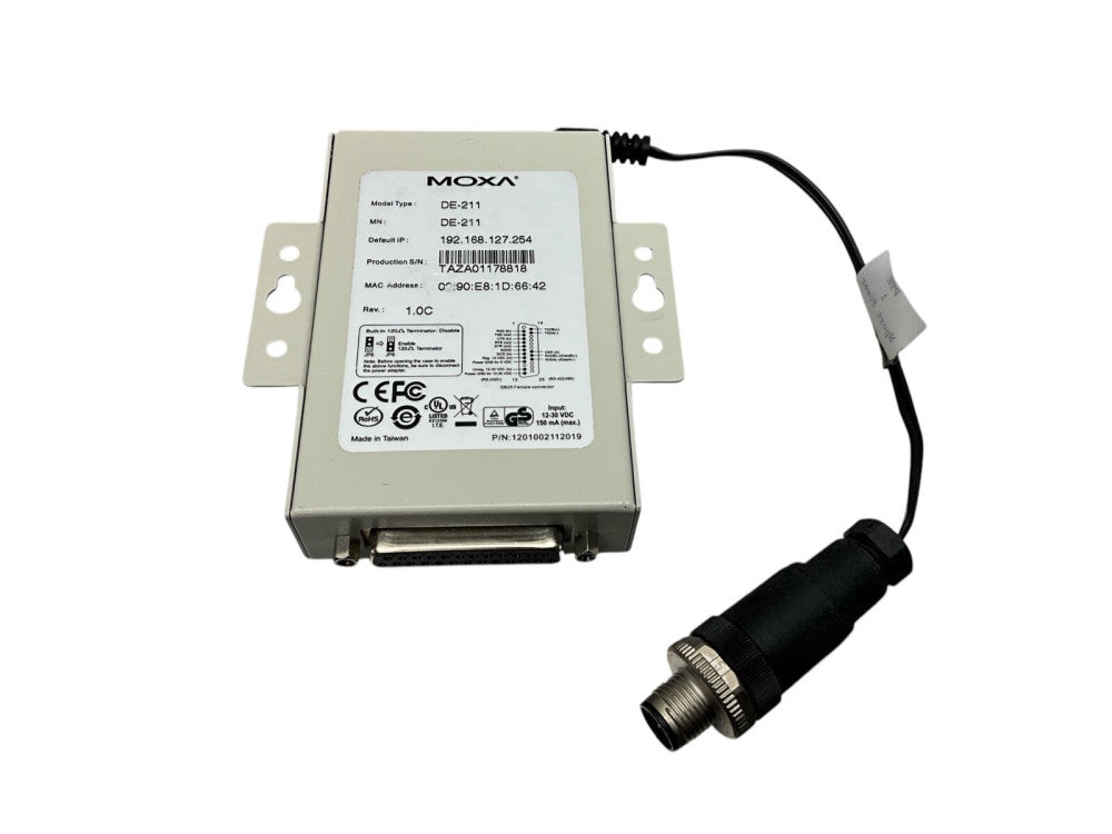 Moxa NPort DE-211 1-Port Serial Server 10M Ethernet RS-232/422/485 DB25
