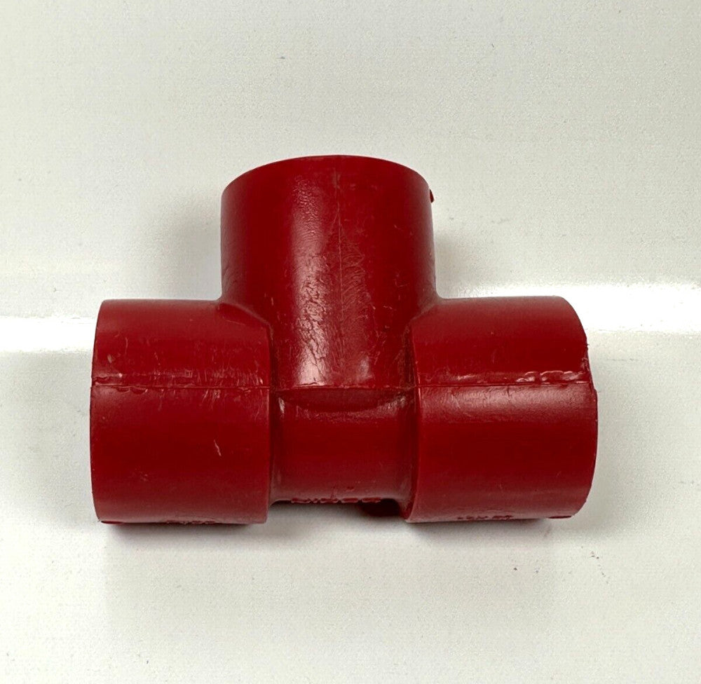 NIBCO 1" Threaded Tee PVDF sch 80 Red Kynar Tee - NEW Fast Ship