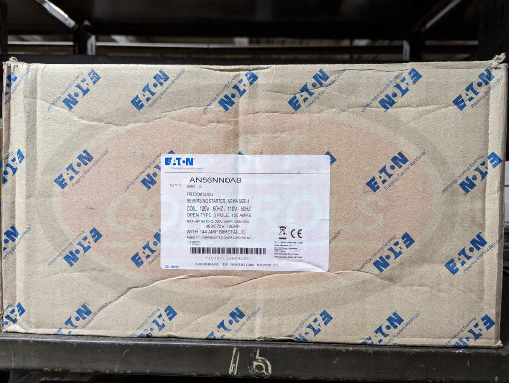 Eaton AN56NN0AB Size 4 Open Reversing Starter 120VAC 135A New In Box USA