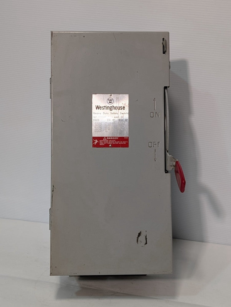 Westinghouse Heavy Duty HFN361 Type 1 Safety Switch Enclosure, 30 Amp, 600AC