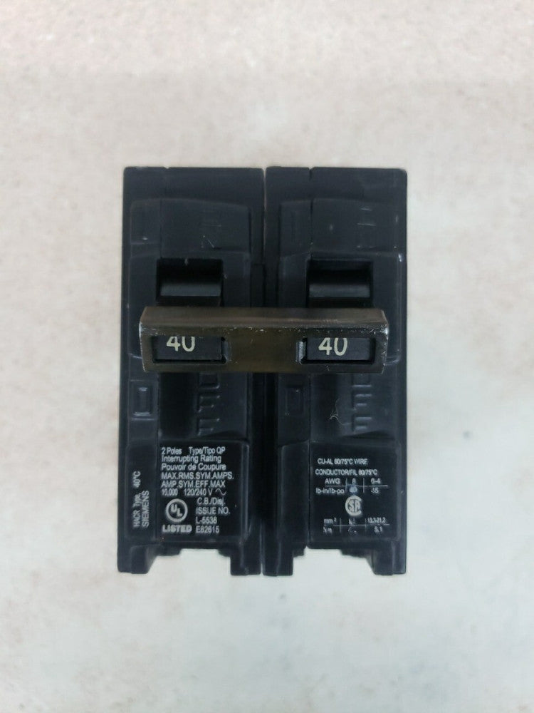 NEW Siemens Q240 Circuit Breaker 40 amp 2 pole 240 volt