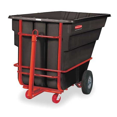 Rubbermaid Commercial Fg102641bla Tilt Truck,Hd Towabl,1-1/2 Cu Yd,2100 Lb