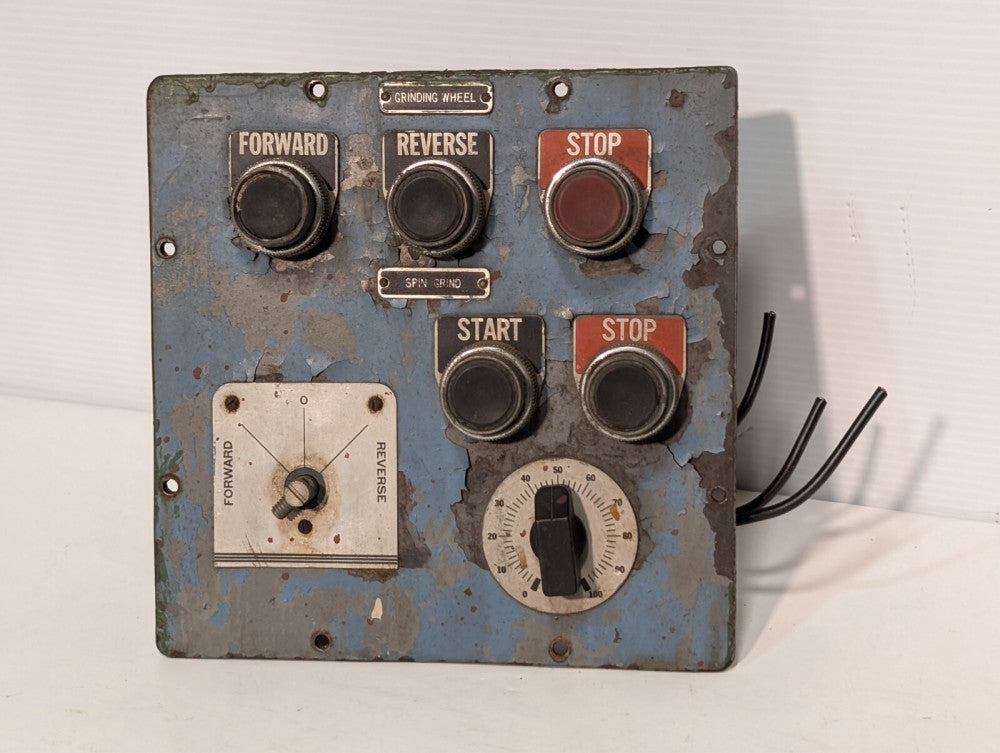 Custom Grinding Wheel Control Panel With Cutler-Hammer 9441H100A "O" Drum Switch