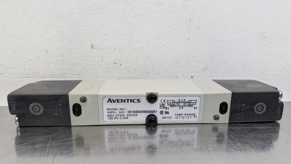 Aventics 051BB600M000061 Solenoid Valve 24VDC Coil 120 PSIG-AIR 1.35W