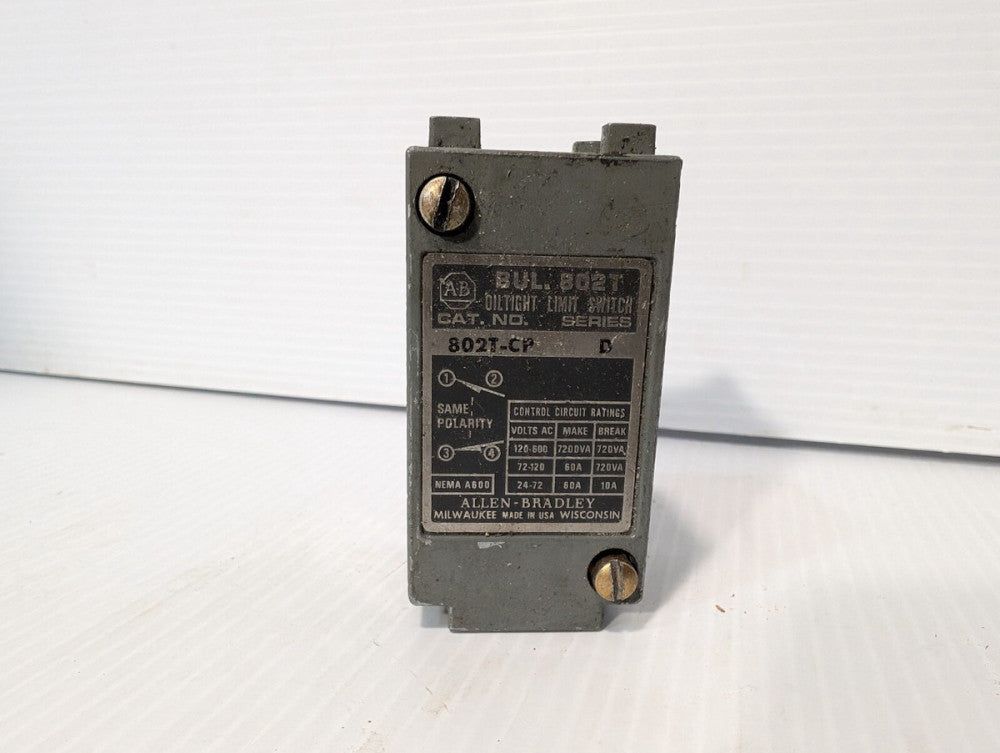 Allen Bradley, 802T-CP Oil Tight Limit Switch, Series D