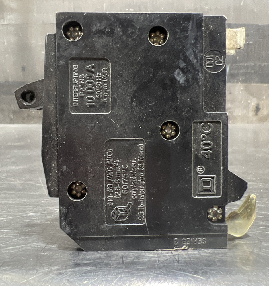Square D QOT2020 QO2020 Tandem 1P 20A/20A Breaker TWIN NOS Surplus