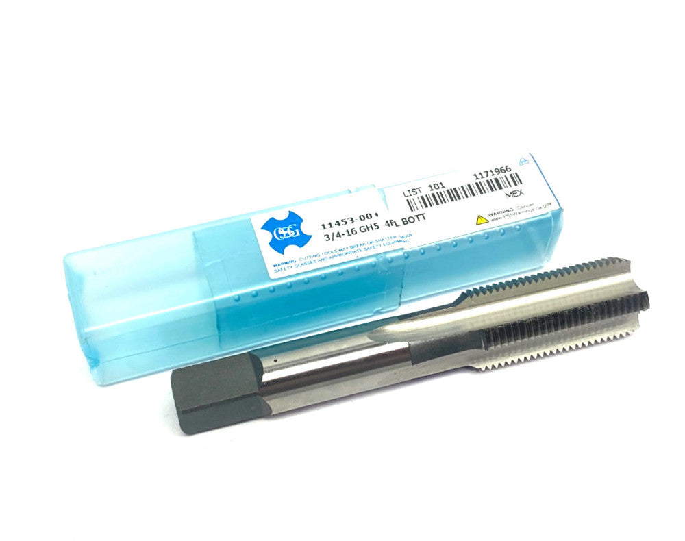 OSG 1145300 Straight Flute Tap: 3/4-16 UNF, 4 Flute 2B Class of Fit
