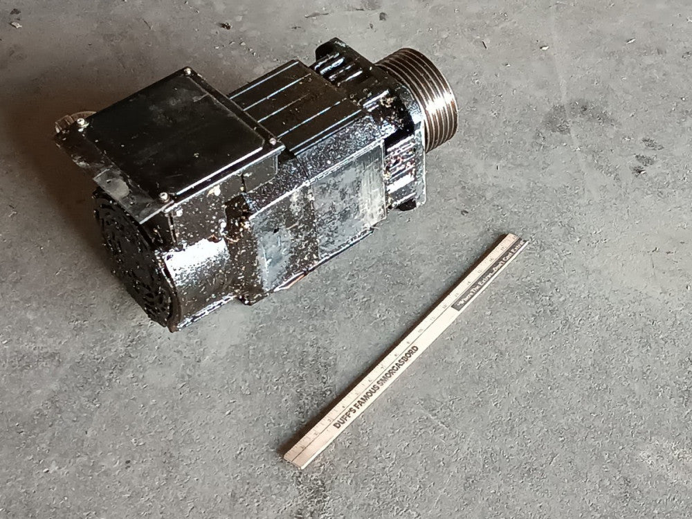 Unbranded Industrial Servo Motor, Flange Mount TEFC with Belt Pulley - As Shown