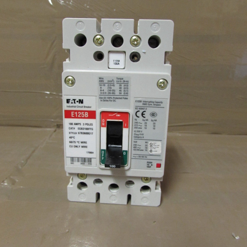 ALLEN BRADLEY, E125B, 100A MOLDED CASE CIRCUIT BREAKER, USED TAKEOUT! MAKE OFFER