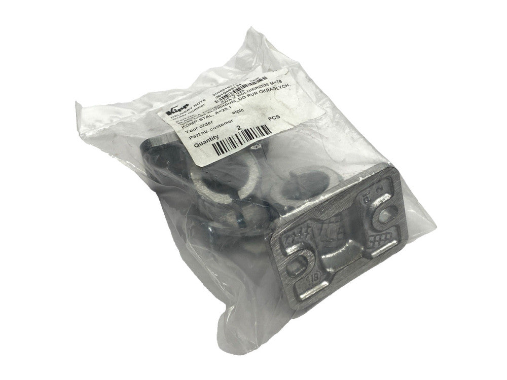 Kipp K0479.525 Aluminum Tube Clamp w/ Flange PACKAGE OF 2