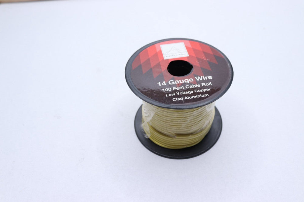 Baboom Baboom 14 Gauge Wire Cable Roll Copper Clad Aluminum Yellow 100ft