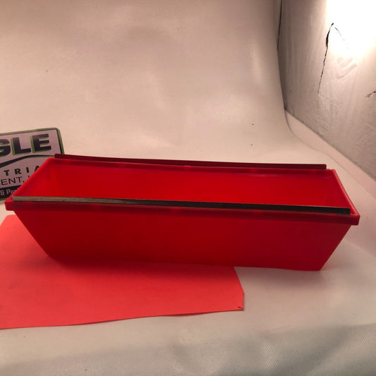 12 in. Mud Pan  Red Plastic with Stainless Blades 581-387 (lot of 2)