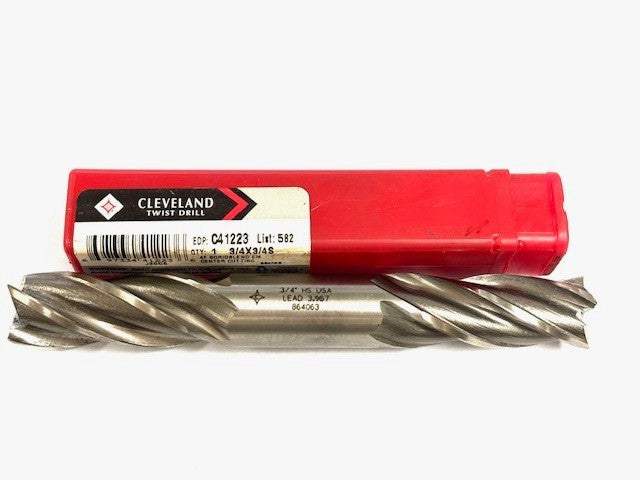 CLEVELAND TWIST CA1223 3/4 X 3/4 4F SQR/DBLEND EM CENTER CUTTING DOUBLE-ENDED