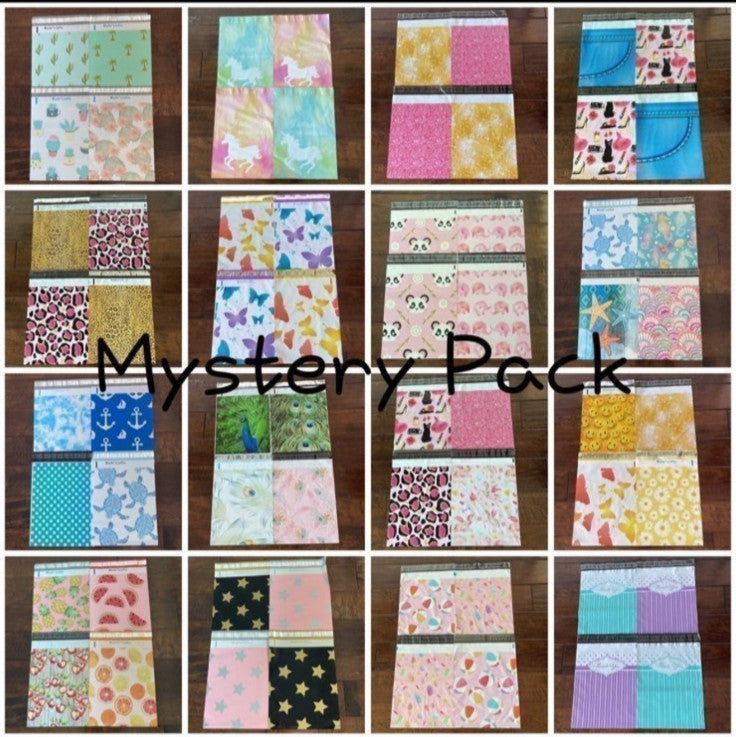 40 Pack - 10x13" Fun Mystery Set of Designer Poly Mailers! Fun Surprise!