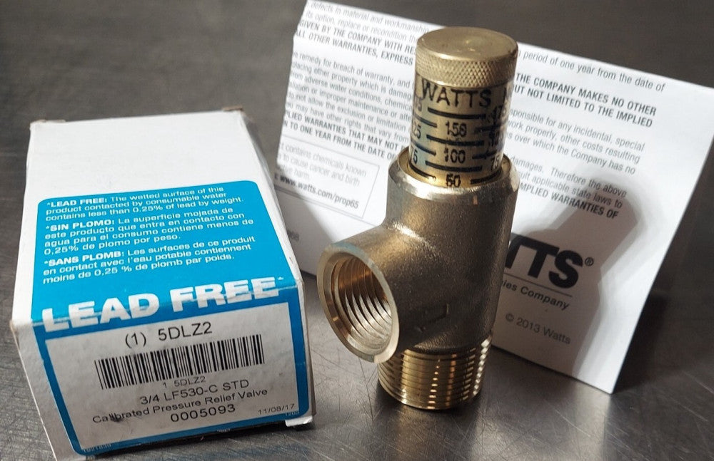 WATTS 5DLZ2 Calibrated Adjustable Pressure Relief Valve LeadFree 3/4 LF530-C STD
