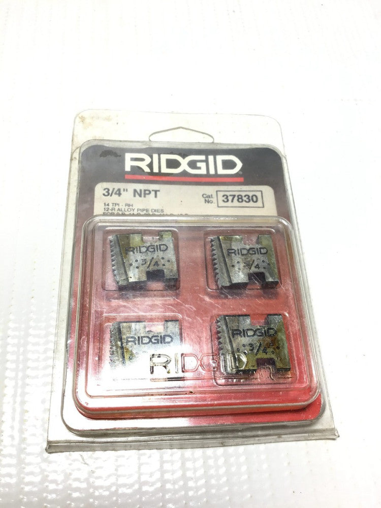 Ridgid 37830 12-R Alloy Pipe Dies 3/4" NPT 14 TPI-RH