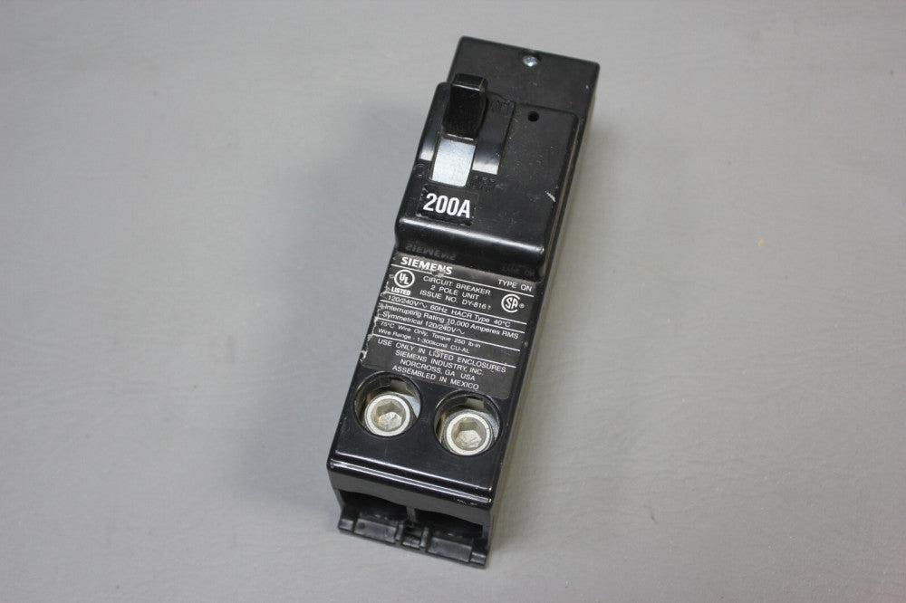 SIEMENS DY-816 200A Circuit Breaker 2 Pole Unit Type QN