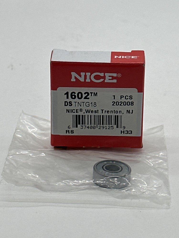 Nice 1602DS Ball Bearing 1/4" ID, 11/16" OD, 1/4" Wide 