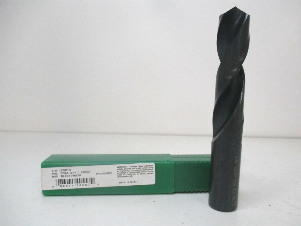 Precision (040557) 57/64" x 3-5/8" x 5-5/8" OAL HSS RH Screw Machine Drill Bit 