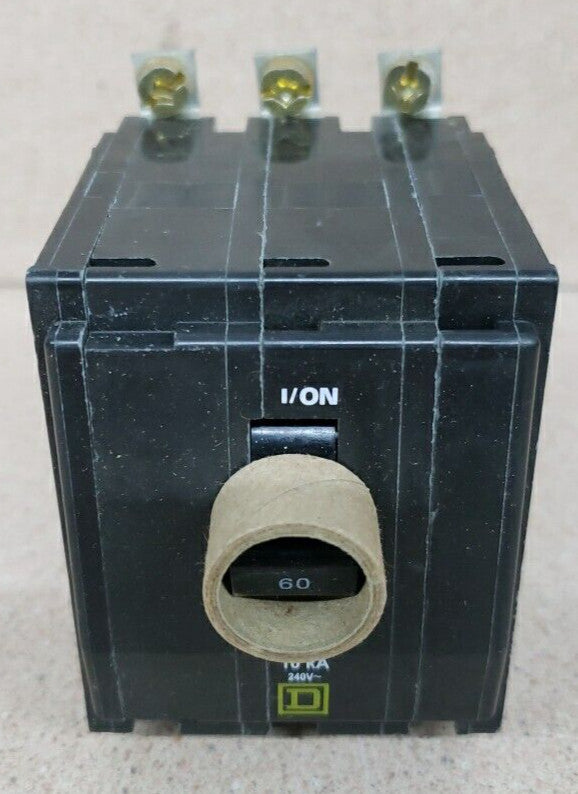 1 NEW Square D QOB360 60Amp Circuit Breaker 3 Pole 240Vac 10kA