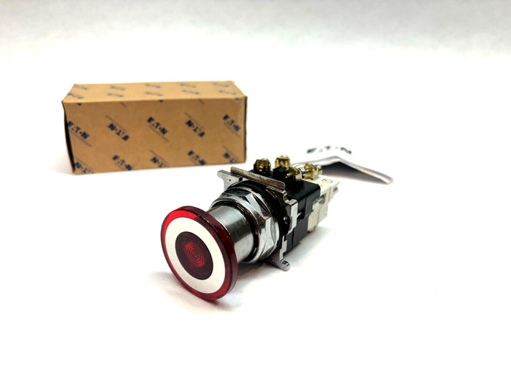 Eaton 10250T1063C47-1X Momentary Push Pull Operator Switch, Red Lens, Pushbutton