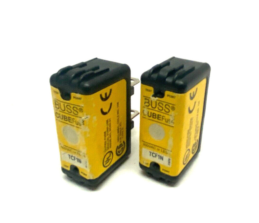 Bussmann TCF1N CUBEFuse Dual Element Time Delay Current Limiting Fuse LOT OF 2