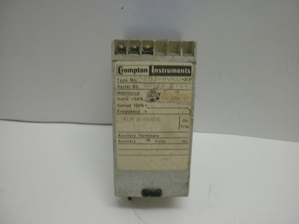 CROMPTON INSTRUMENTS 252-PVKU MOTOR PROTECTION RELAY TRIP RELAY
