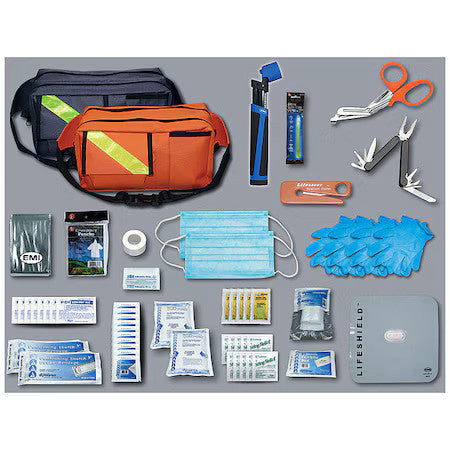 Emi 7012 Ready Emergency Kit, Nylon Bag, 63 Components, 2 People Served
