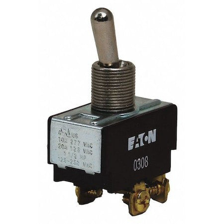Eaton Xtd4b2a Toggle Switch, Dpdt, 6 Connections, On/Off/On, 1 1/2 Hp, 10A At