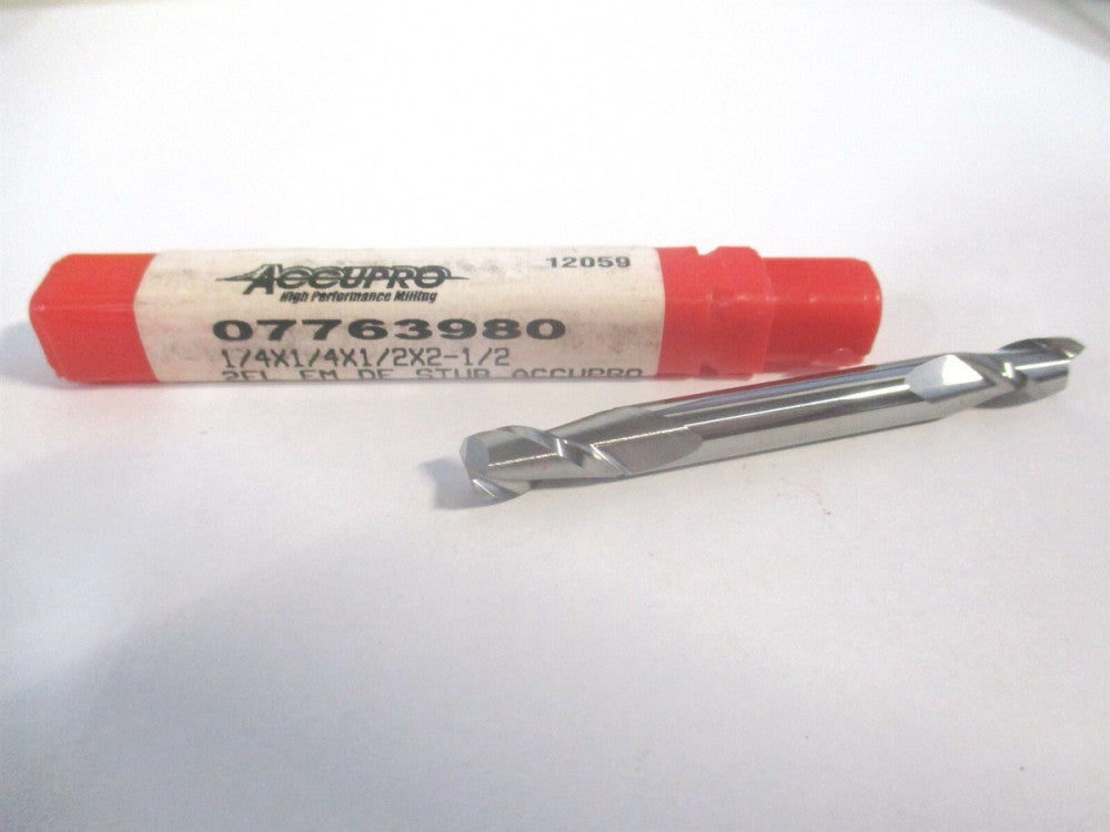 (12185095) 1/4" x 1/2" x 1/4" x 2-1/2" OAL Solid Carbide 2 Flute Square End Mill