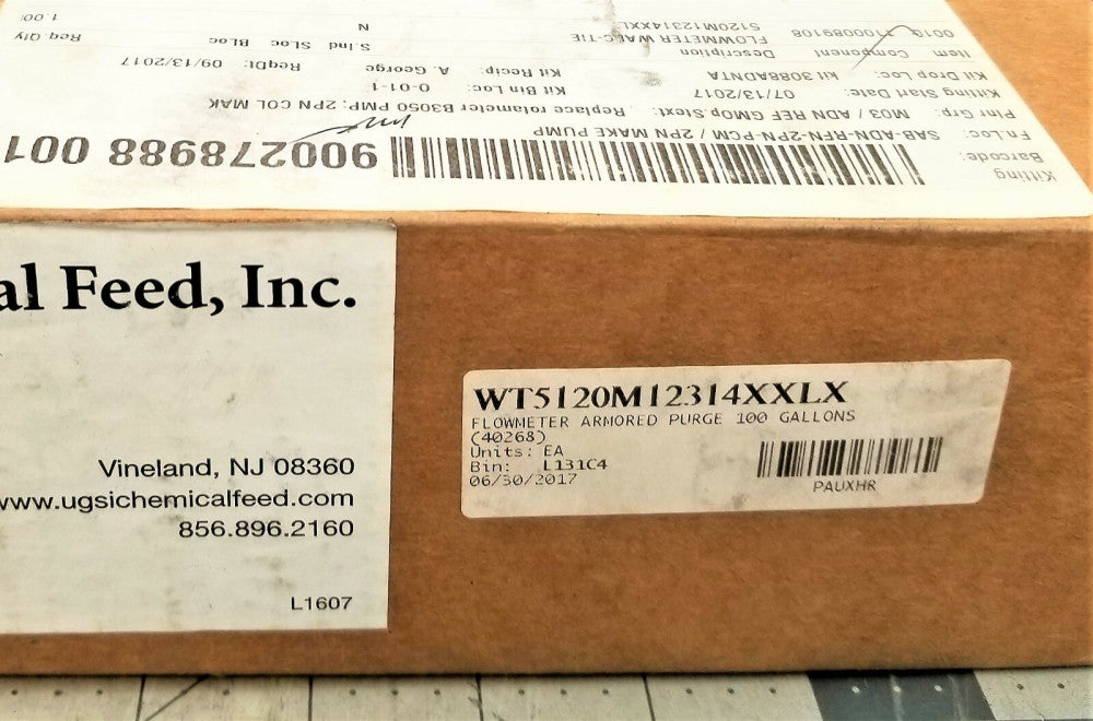 WALLACE & TIERNAN 5120M12314XXLX 1/2" Armored Purge Flowmeter [Z4B3] 