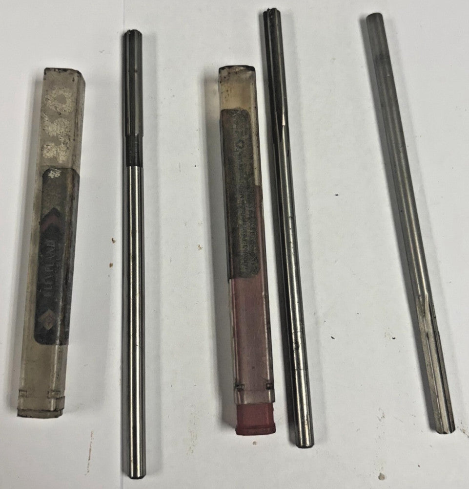 STRAIGHT CYLINDRICAL SHANK REAMER LOT OF 3 C25513 DIAMETER 1/4" HSS