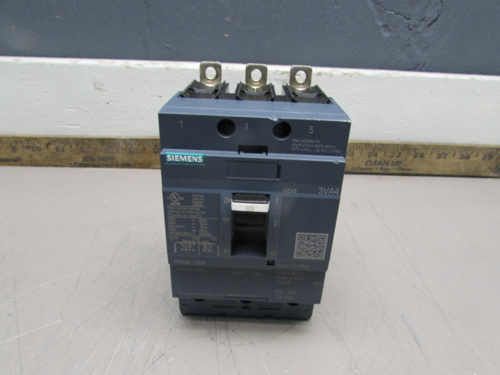 SIEMENS  3VA4120-5ED34-0AA0  ,CIRCUIT BREAKER,  3P/20A /480V/35kA   MAKE OFFER!