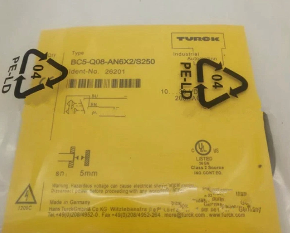 One Brand New TURCK BC5‑Q08‑AN6X2/S250 Proximity Switch