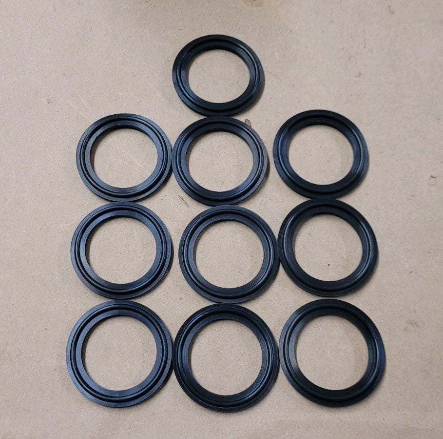 Lot Of 10 Rubber Gaskets For 1-1/2" OD Sanitary Tube Quick Clamp Fittings
