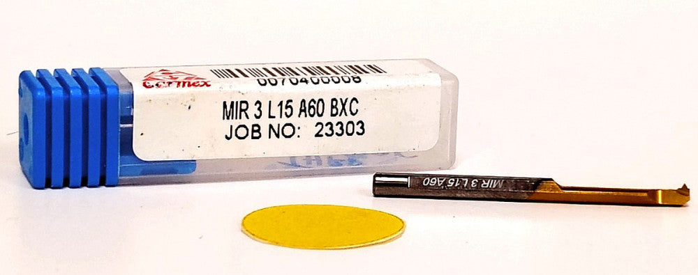 CARMEX COOLANT-FED TINY BORING BAR MIR-3-L15-A60-BXC