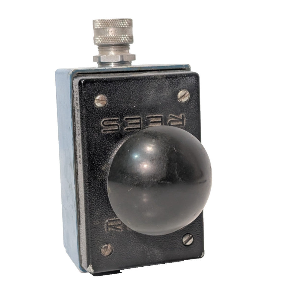 REES 00662-003 Industrial Mushroom Plunger Push Button Control Stop, Black