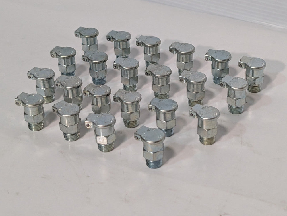 Lot of 22 Gits Bros Manufacturing Flip Top Press Fit Oiler Oil Cup, 9⁄16 - 18