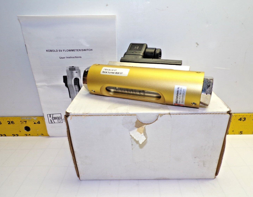 NEW KOBOLD SV FLOWMETER/SWITCH 1.0 - 4.5 GPM WATER 1/2" NPT 100/240 VAC  SV-6107