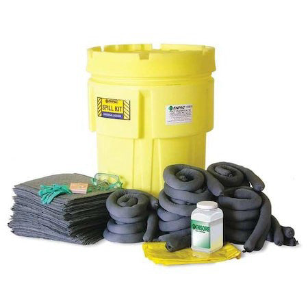 Enpac 1390-Ye Spill Kit, 62 Gal Volume Absorbed Per Kit, 95 Gal Capacity, Drum,
