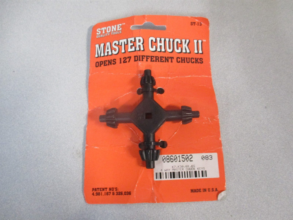 (ST13SMALL) No. K7, K30, KG, KK 4 Way Drill Chuck Key For Use with 1/4 to 1/2" 