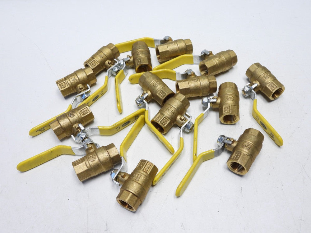 (14pcs) Brass 1/2" FNPT Ball Valve 1/4 Turn Flomaster Full Port 600 WOG Femal Th